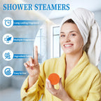 Colorful essential oil shower tablets arranged together