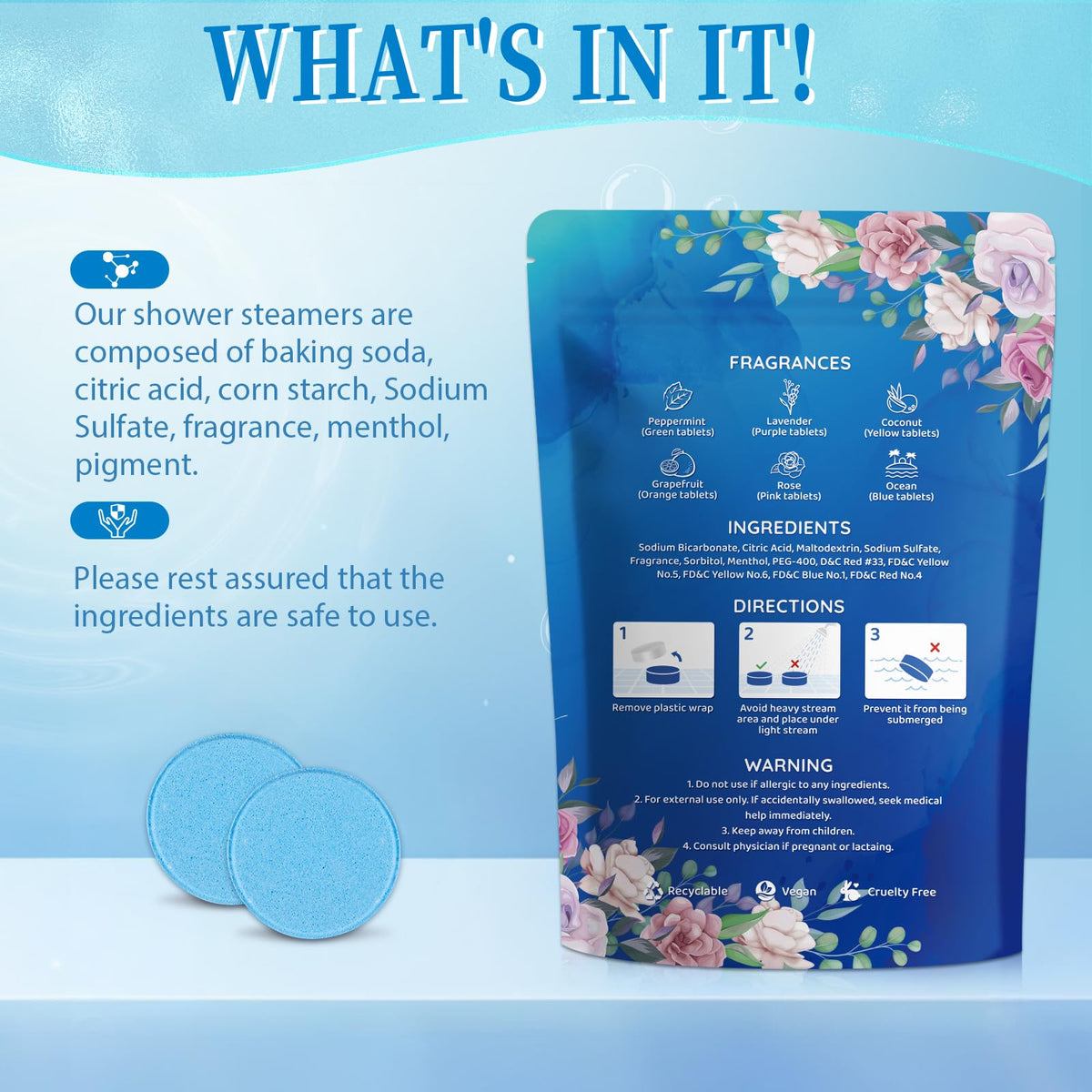 Fizzgarden shower bath bombs gift set lifestyle display