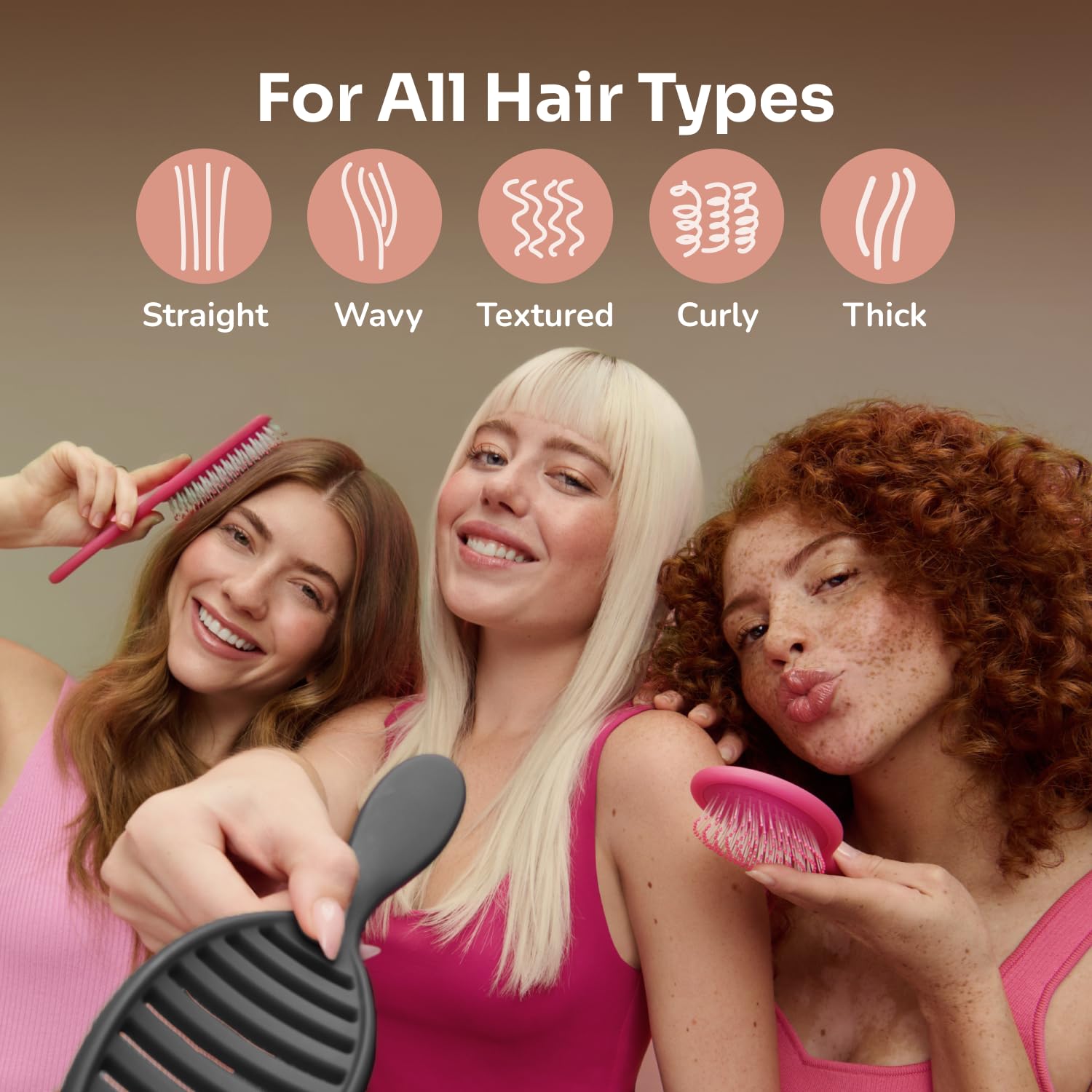 Close up of HeatFlex bristles on Wet Brush Ceramic Speed Dry