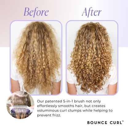 Using Bounce Curl Volume EdgeLift Brush for hair parting