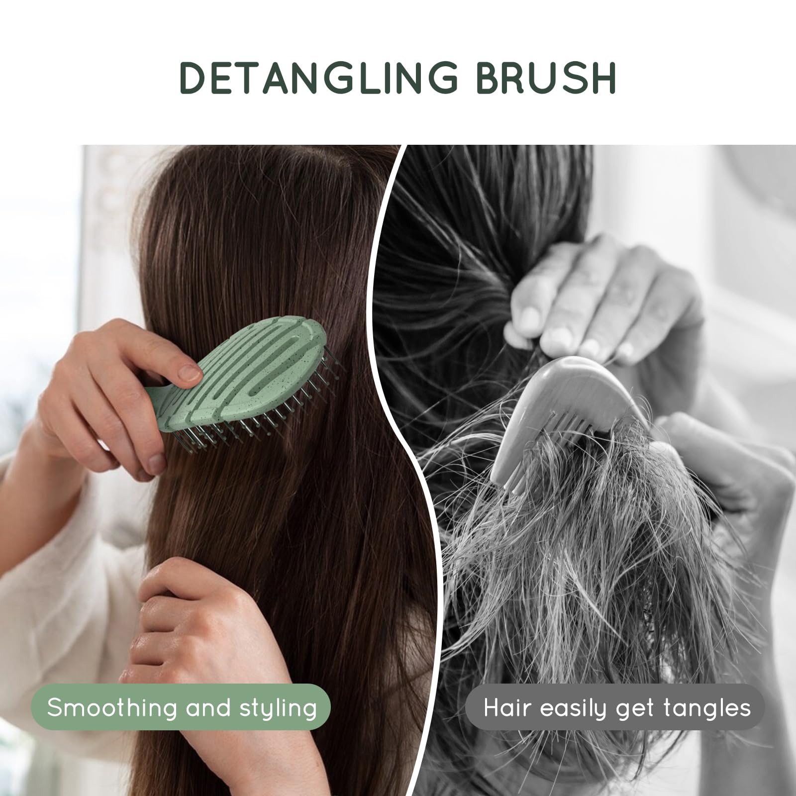 Side profile of sustainable Ecoed detangling brush
