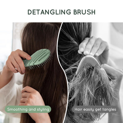 Side profile of sustainable Ecoed detangling brush
