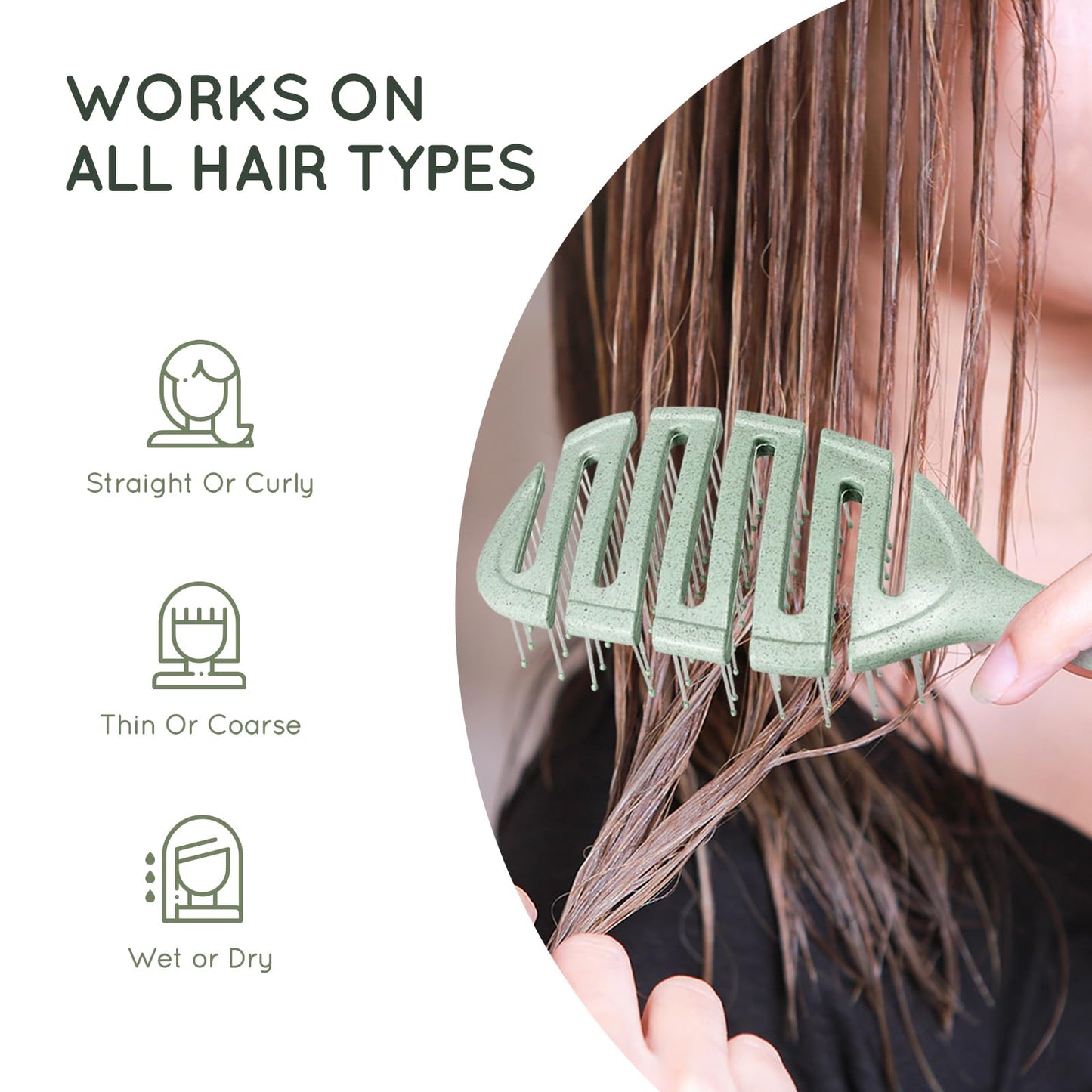 Ecoed detangler brush packaging and product display