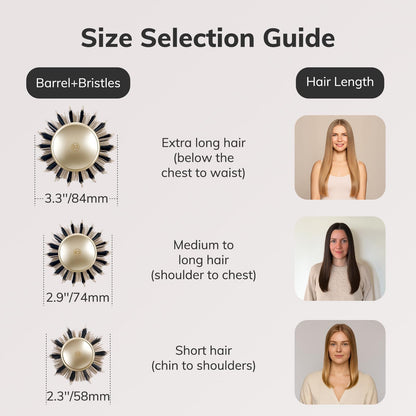 Sndyi thermal brush barrel with hair sectioning clips