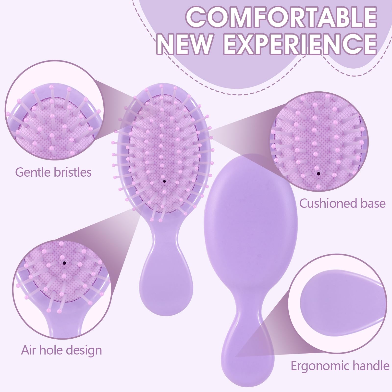 Phyyixs compact travel hair brush held in hand