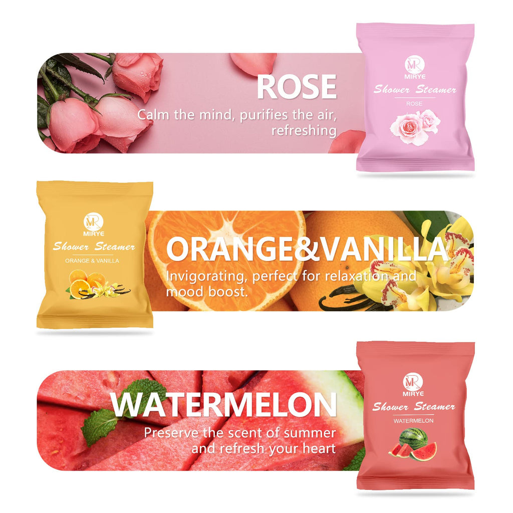 MR MIRYE organic shower bombs assorted tablet layout