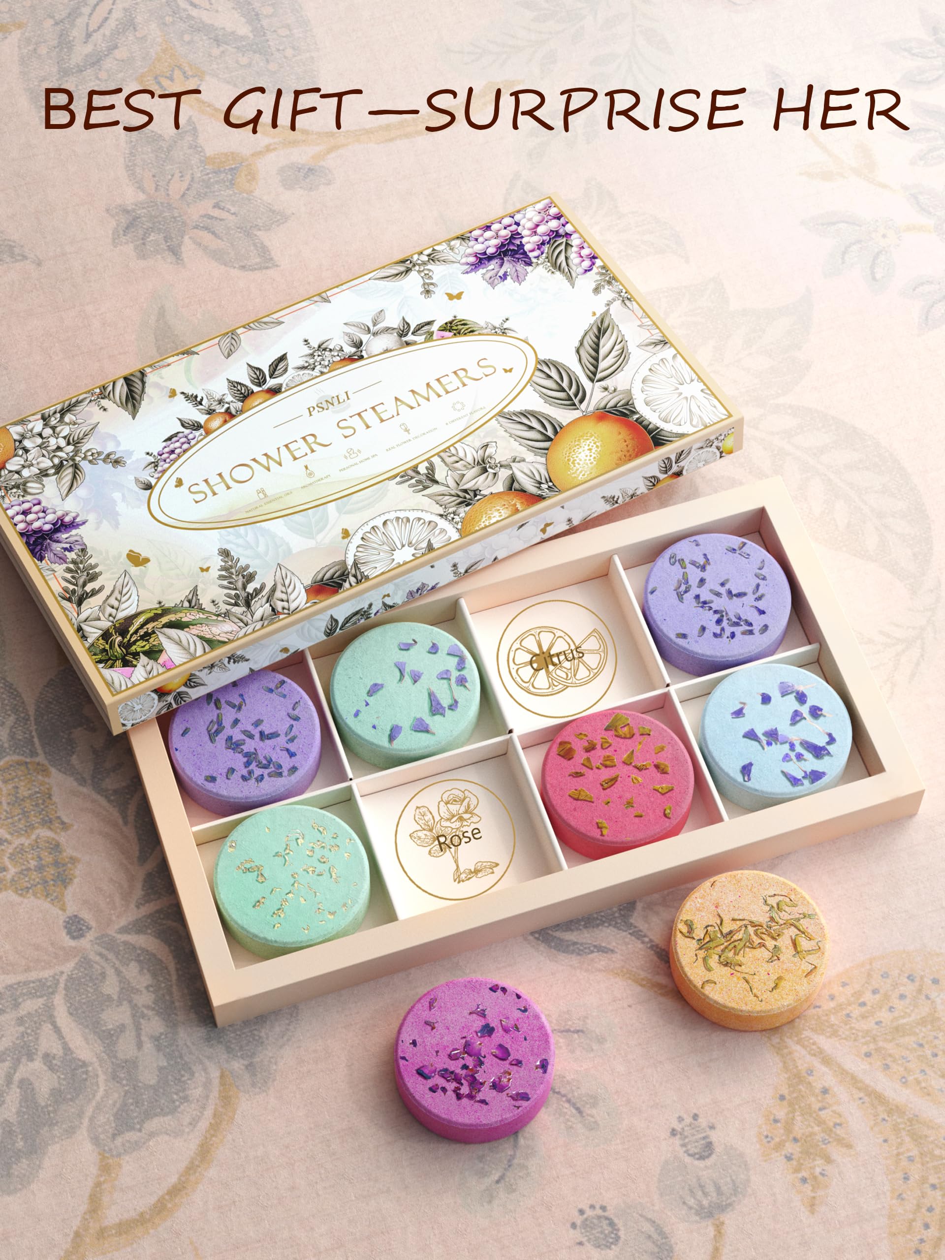 Eucalyptus mint and grapefruit aromatherapy tablets demonstrating a home spa wellness experience