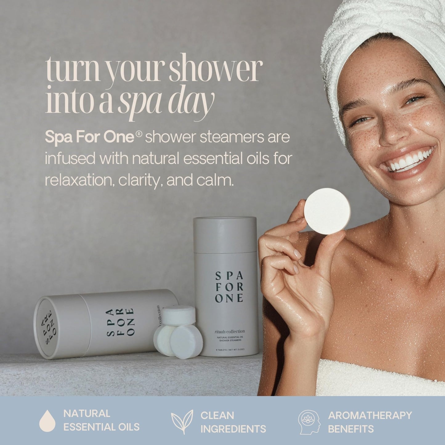 Rituals Collection natural essential oil shower tablets opened display