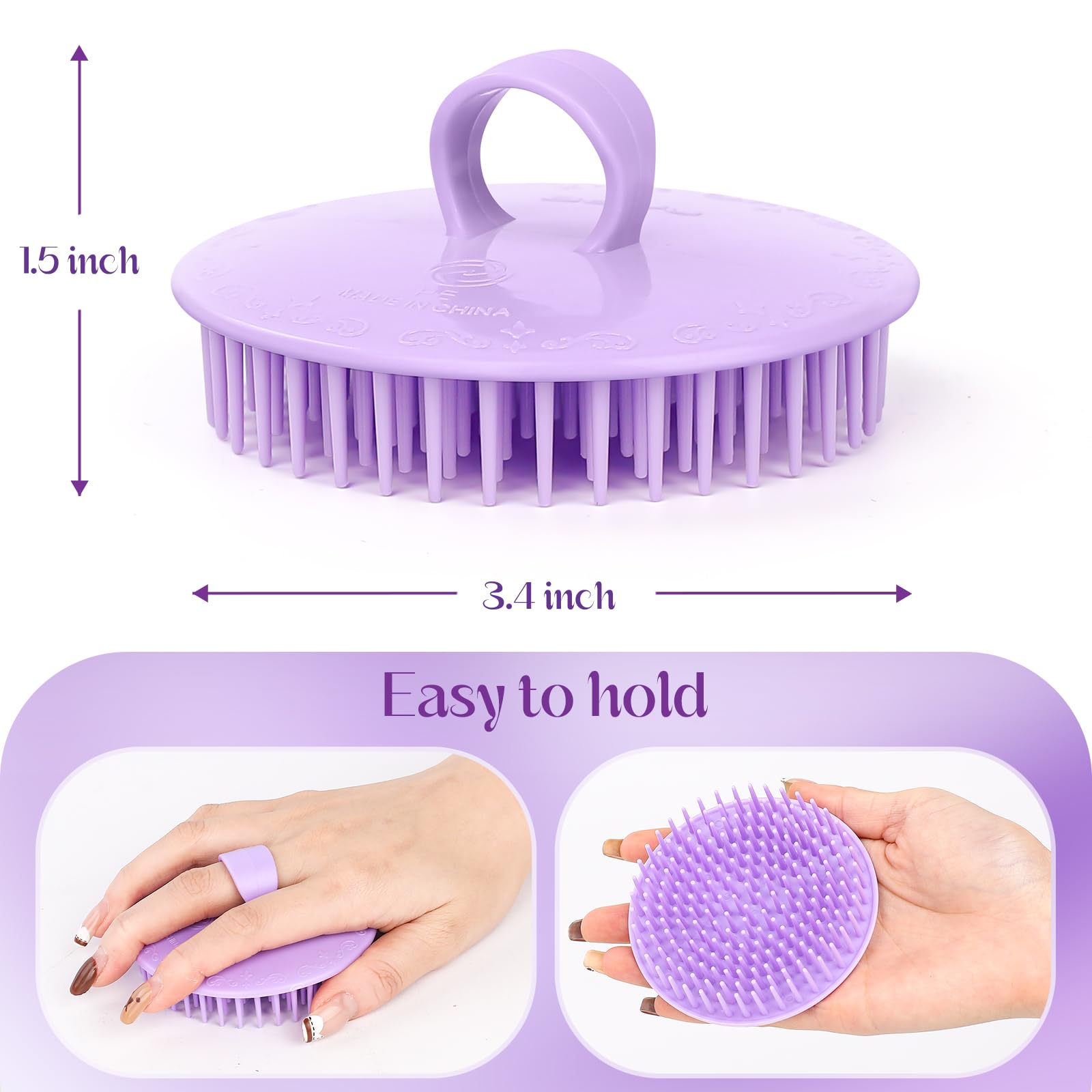 Yealife scalp massager brush demonstrating ergonomic grip