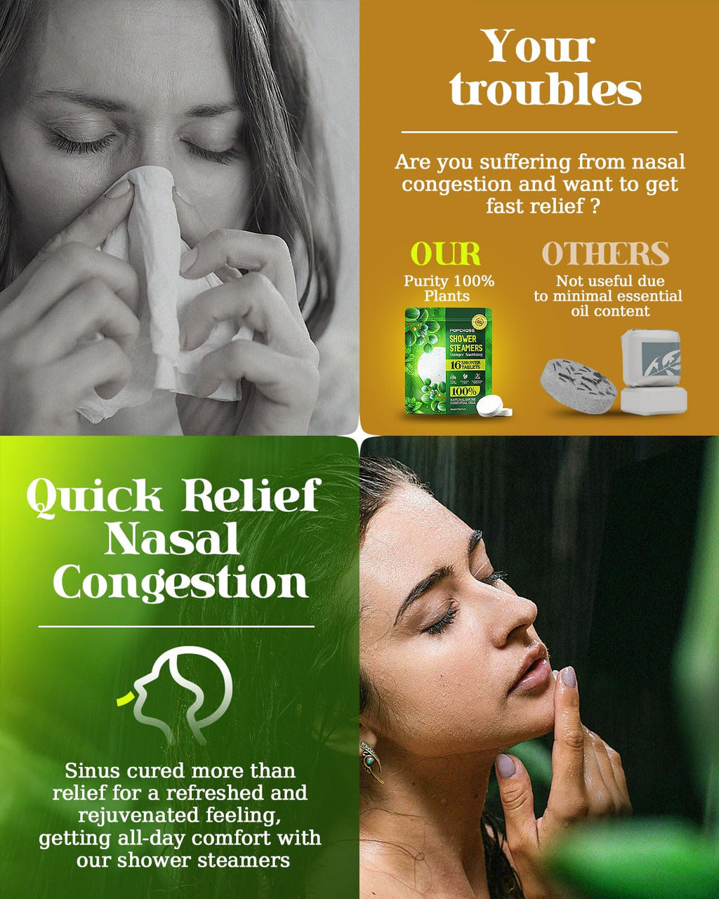 Individually wrapped Popchose aromatherapy shower tablets