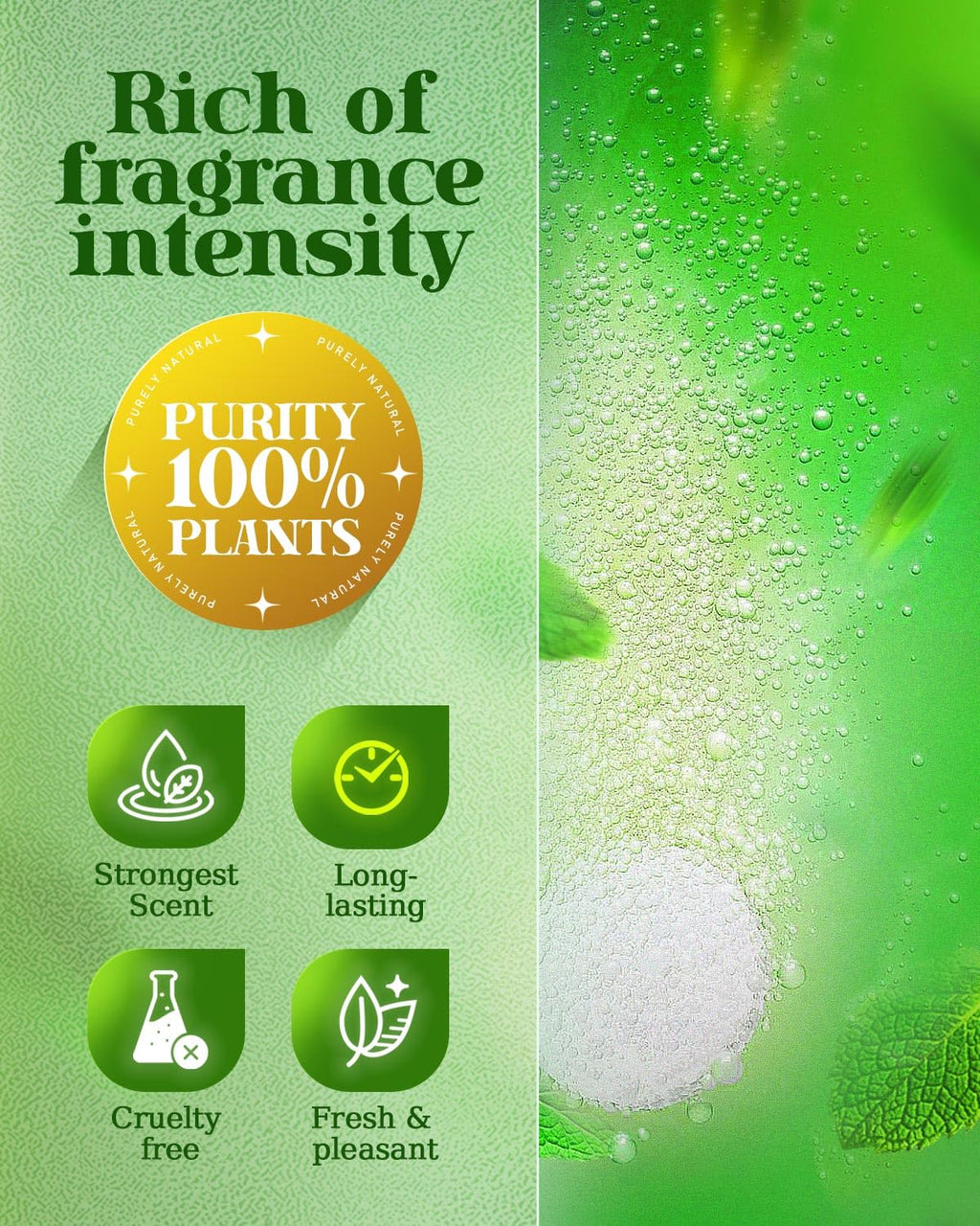 Popchose shower steamers dissolving in warm water