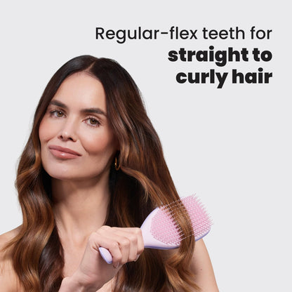 Close up view of flexible teeth on Tangle Teezer brush