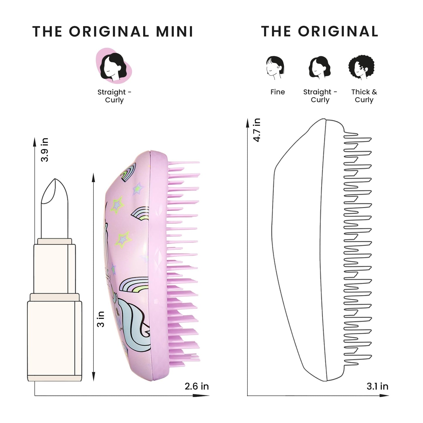 Tangle Teezer Unicorn Magic brush lifestyle shot