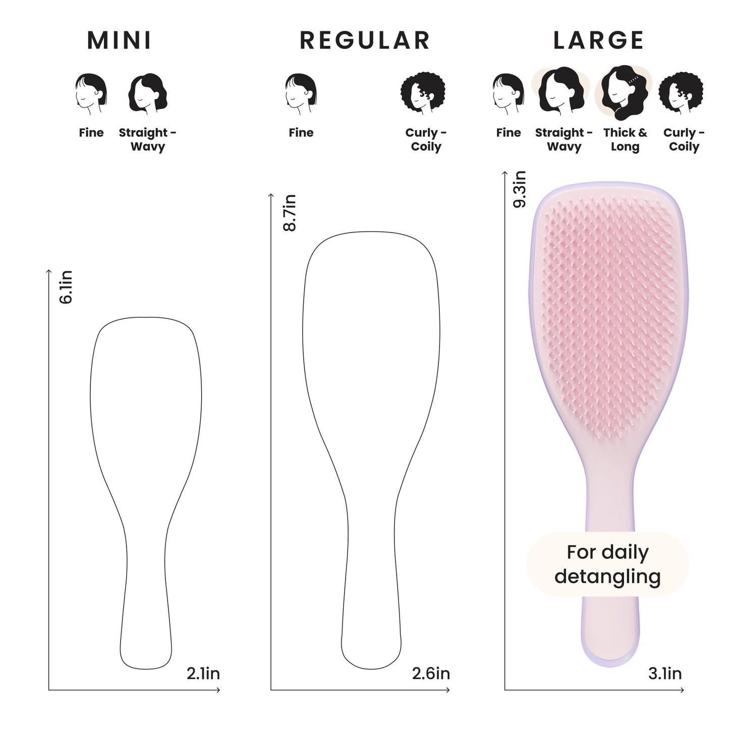 Tangle Teezer hairbrush being used for conditioning treatment