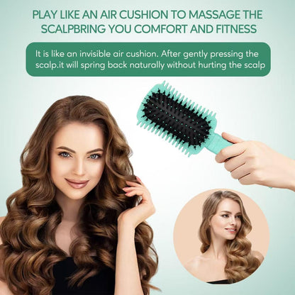 Auhrjomra brush used for volume on wavy hair