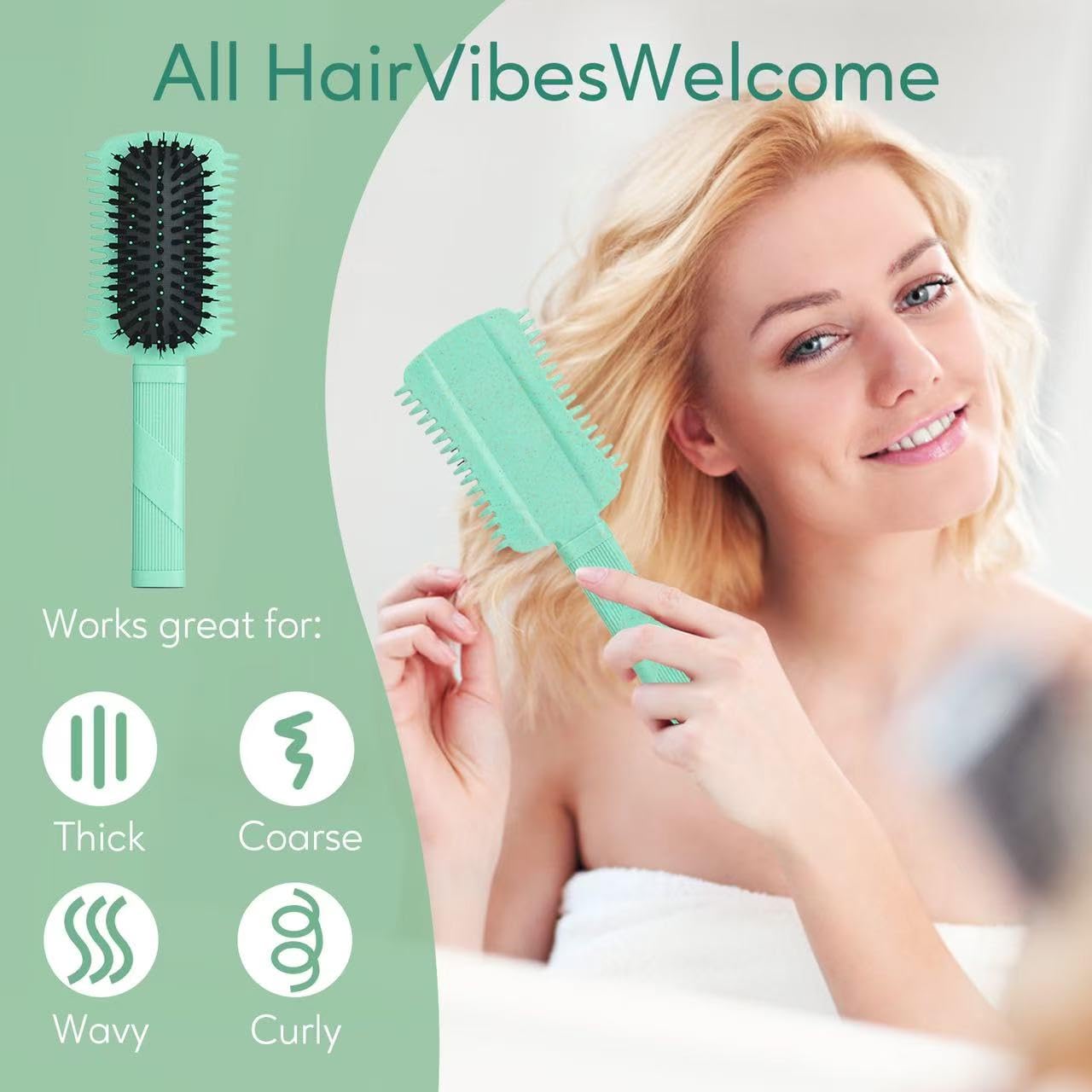 Auhrjomra brush showing detangling capability
