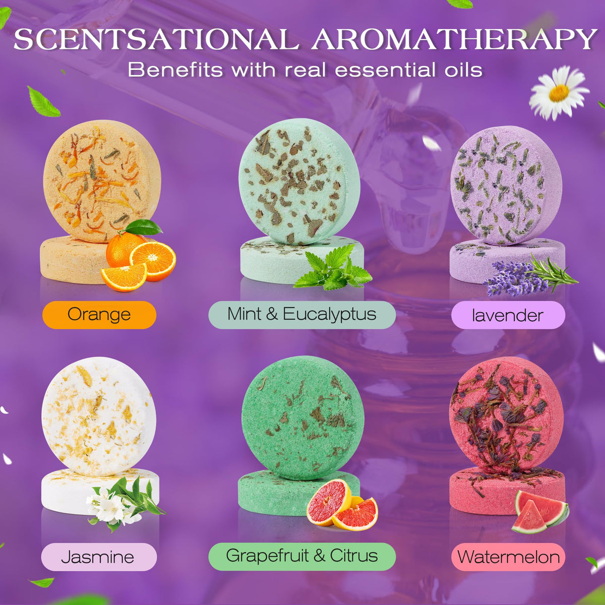 Individual packaging of Nsrzua shower steamers for home spa relaxation