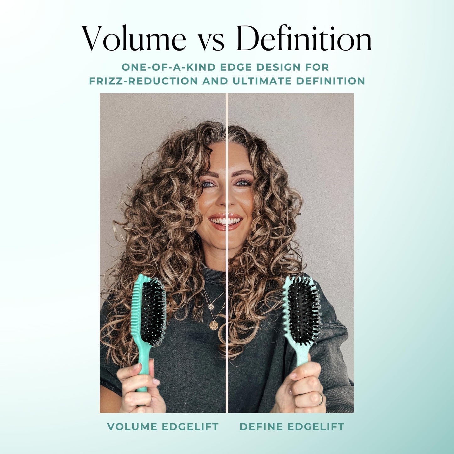 Bounce Curl 5-in-1 styling brush in teal color