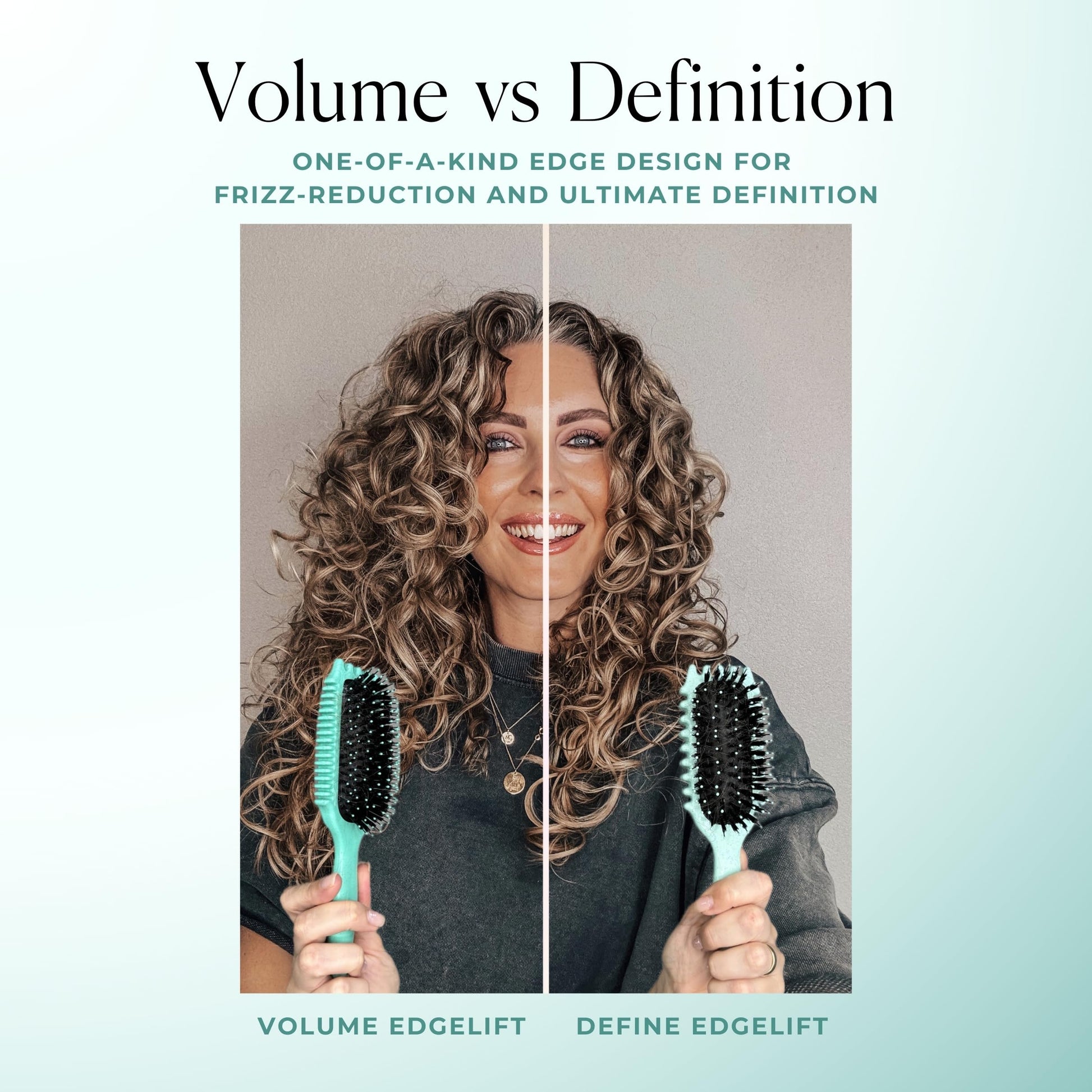 Bounce Curl 5-in-1 styling brush in teal color