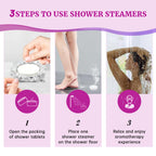 Self care gift set presentation of the eighteen count aromatherapy shower steamers for relaxation.