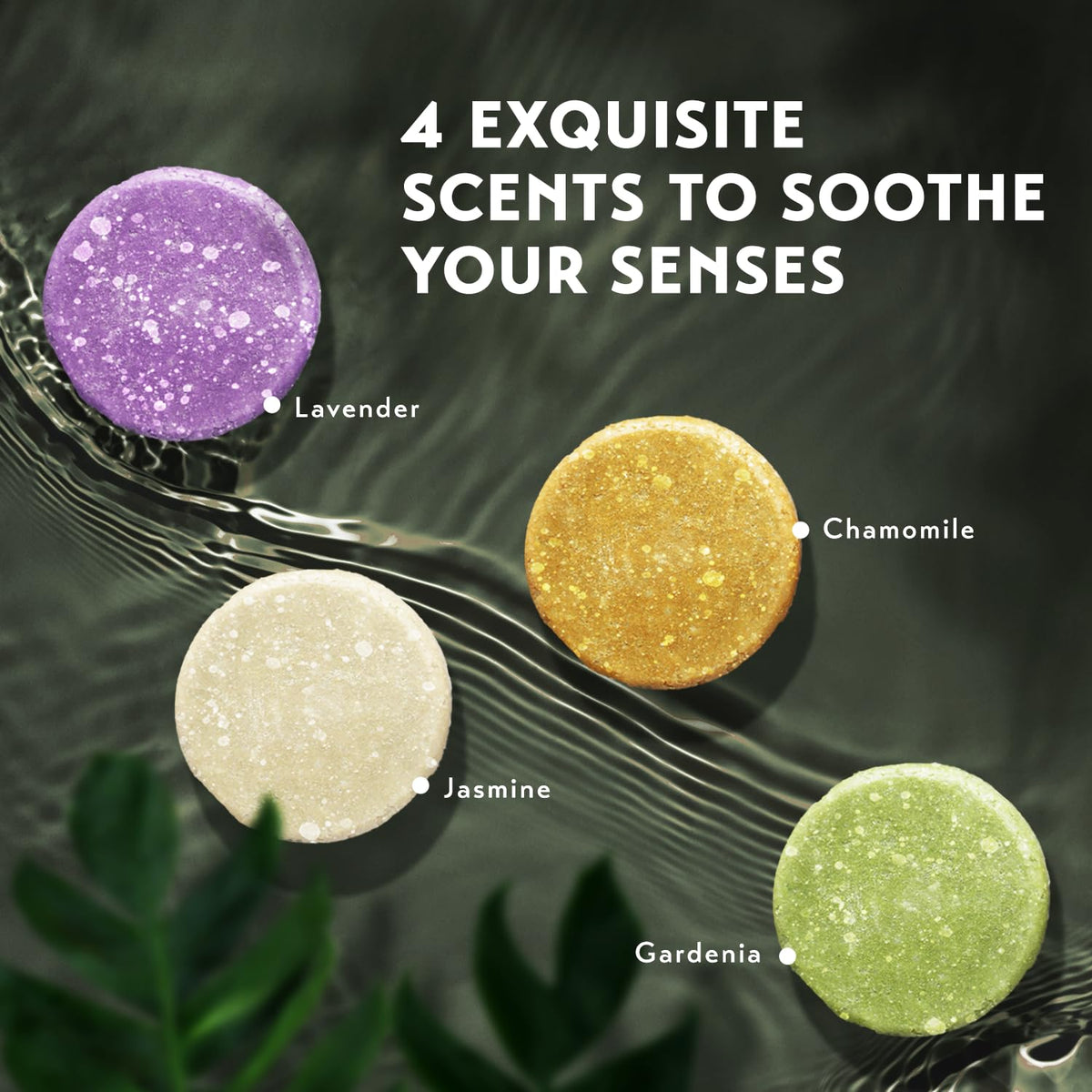 Close up of an authentic imported self care shower fizzie tablet highlighting natural sea salt texture