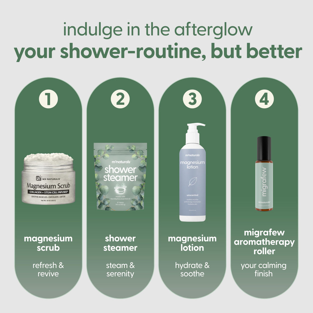 Wellness enthusiast unwrapping a single green eucalyptus shower tablet for an morning congestion relief routine.
