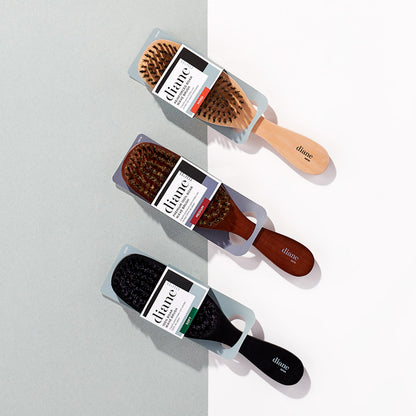 Diane premium grooming wave brush showing packaging details and authentic brand markings