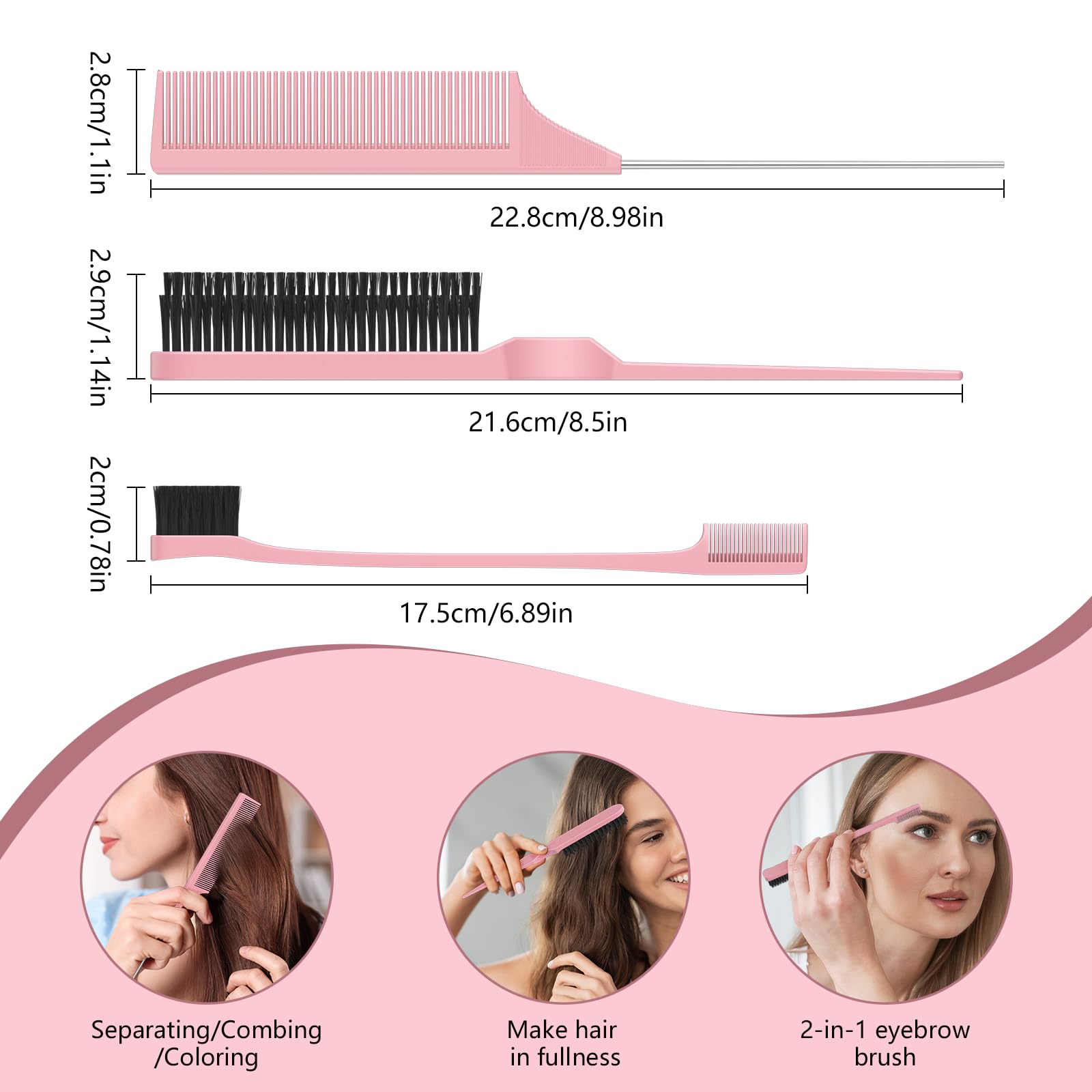 Hez hair brush demonstrating curl shaping technique