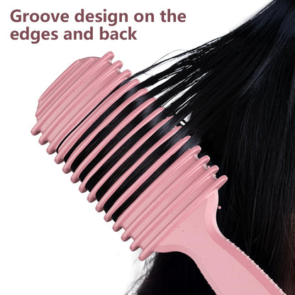Ergonomic handle detail of Hez curl defining brush