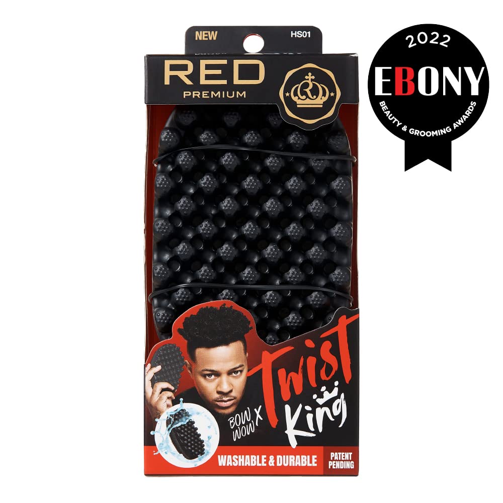 Side profile of Red by Kiss Bow Wow Twist King brush