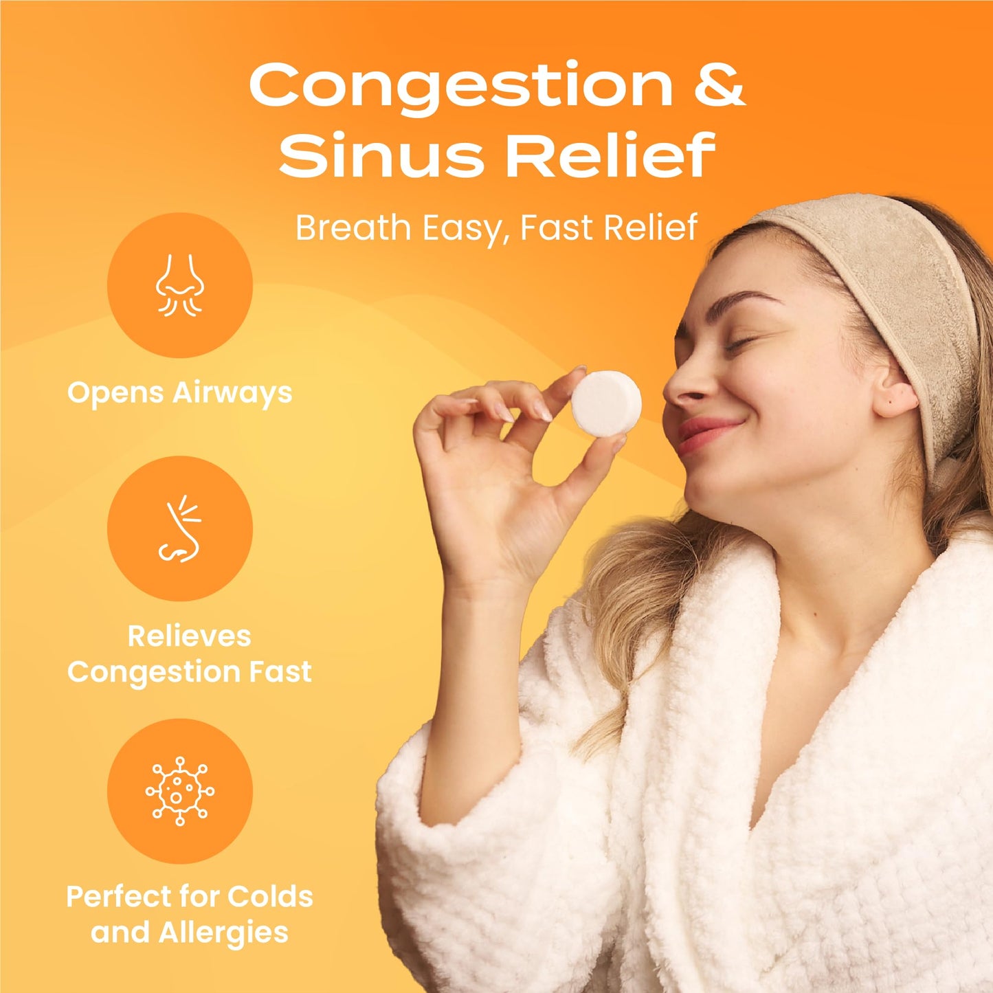 Premium citrus essential oil shower bombs for home spa stress relief