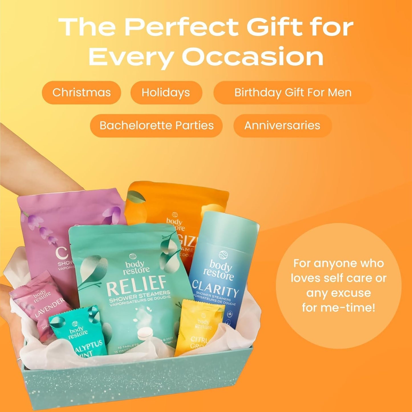 Aromatherapy shower melts dissolving slowly on a tiled shower floor