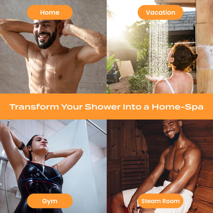 Invigorating essential oil infused daily wellness shower tablets for men and women