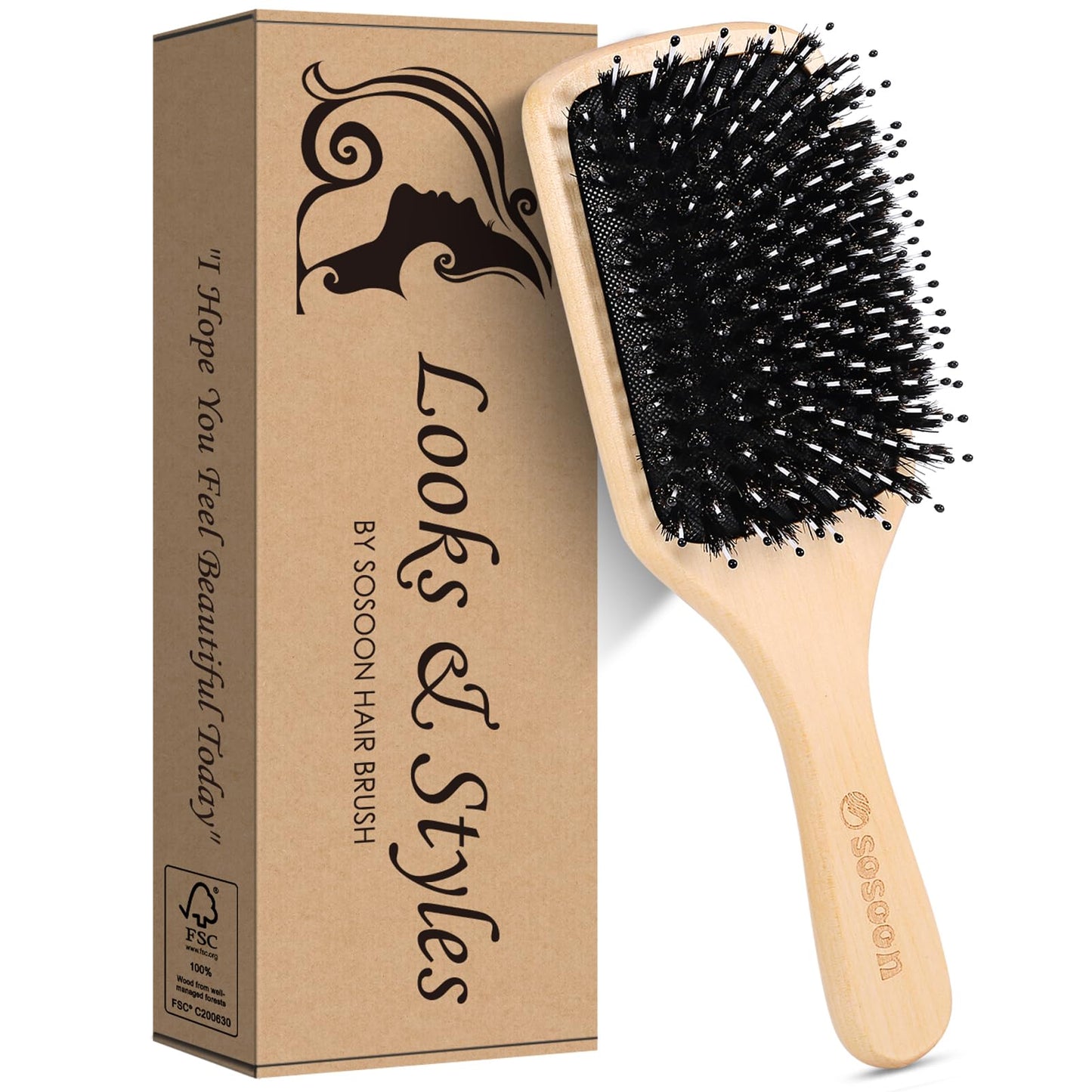 Sosoon hair brush set with gift box packaging