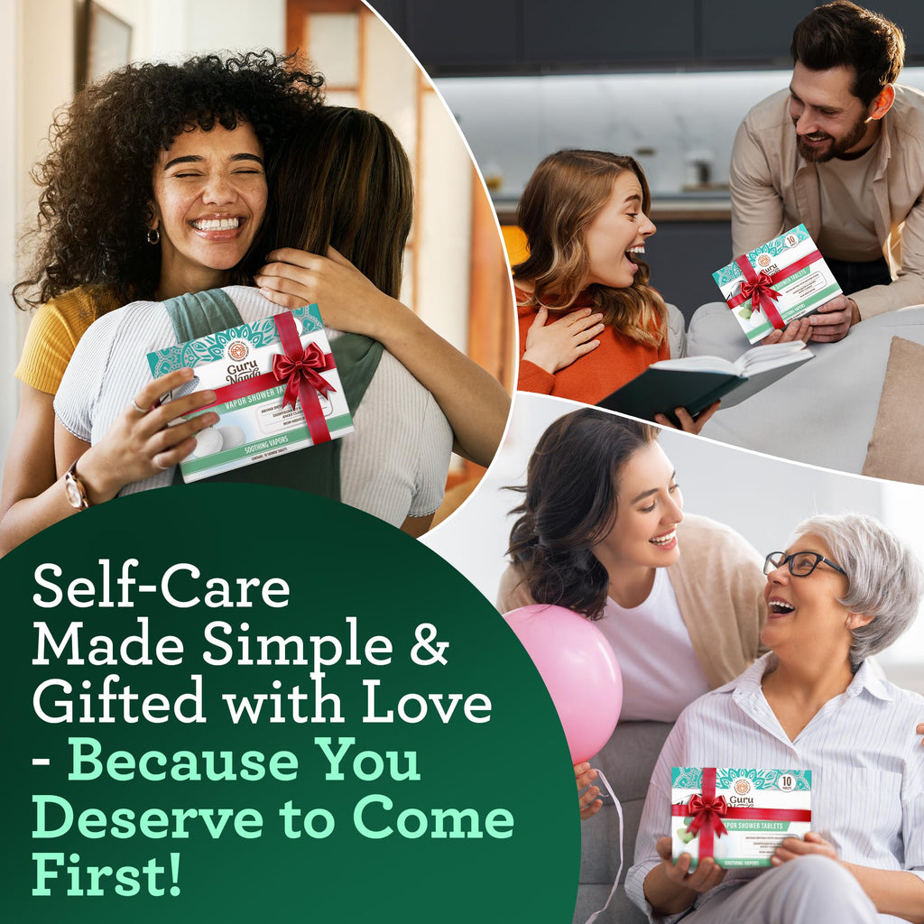 Premium self care gift box of GuruNanda vapor shower tablets