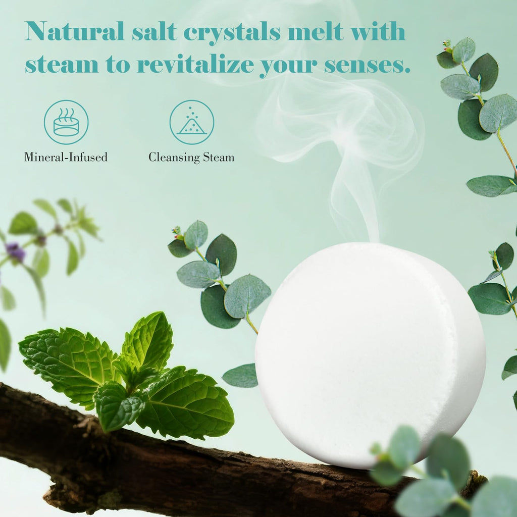 USA imported luxury self care shower tablets for sinus relief and stress reduction