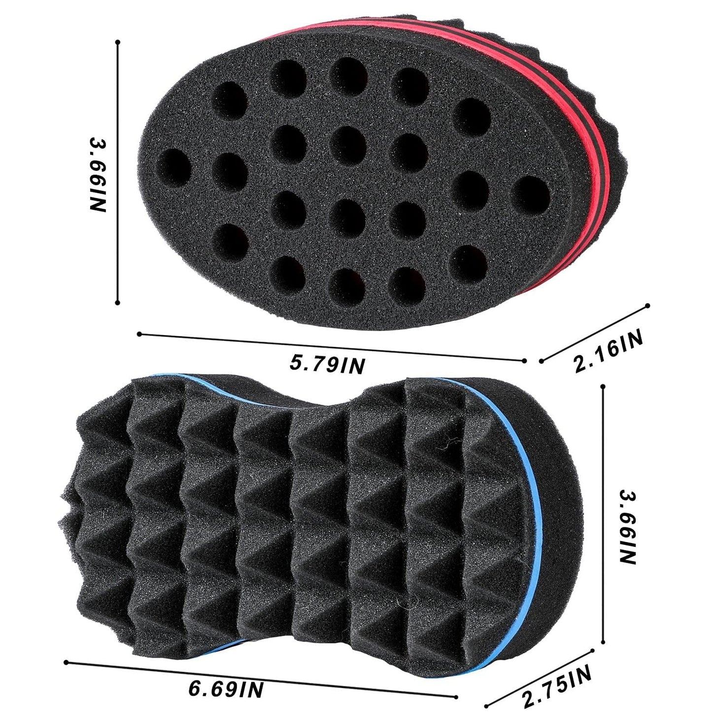 Hand holding Supaze curl brush sponge for demonstration