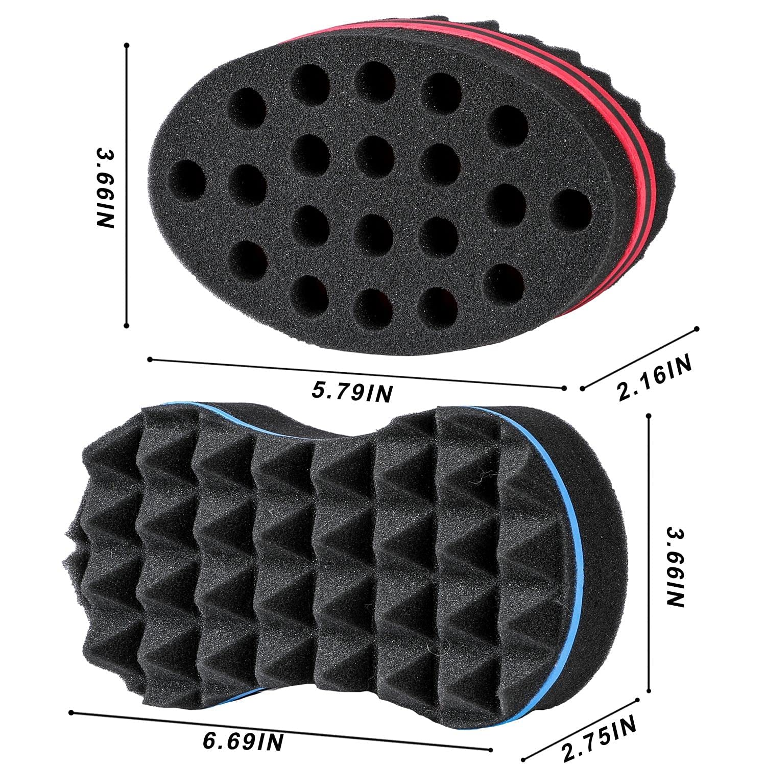Hand holding Supaze curl brush sponge for demonstration