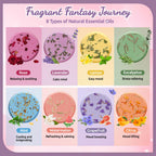Close up view of natural essential oil aromatherapy tablets for stress relief