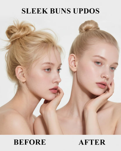 Rovdi brush smoothing flyaways on model hair