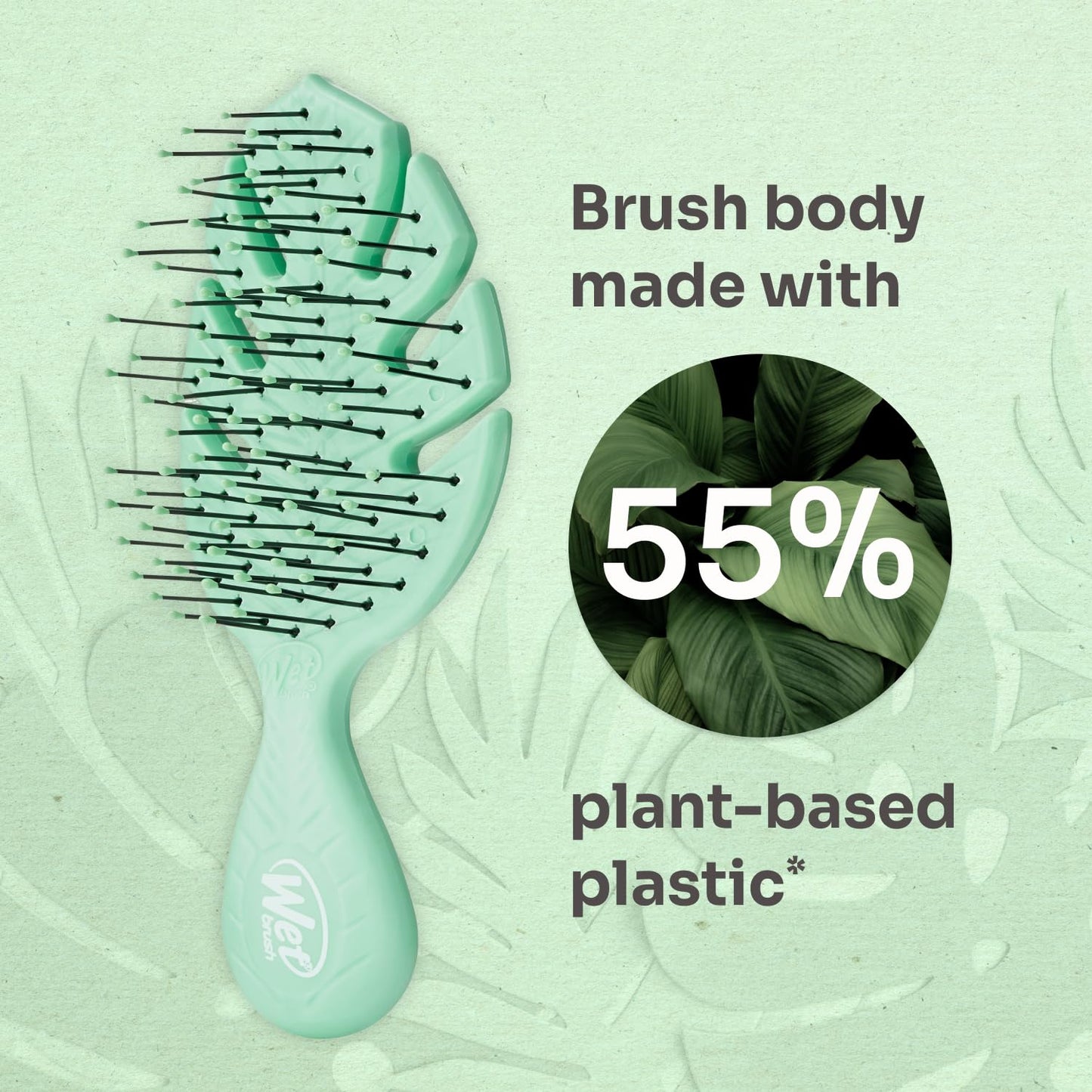 Wet Brush Go Green detangling hair brush in hand