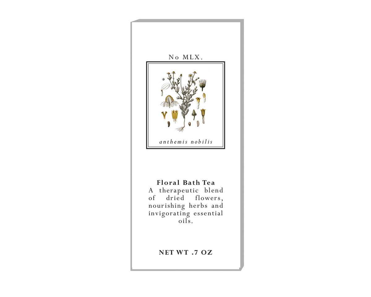 Bios Apothecary Floral Bath Tea packaging and stopper view