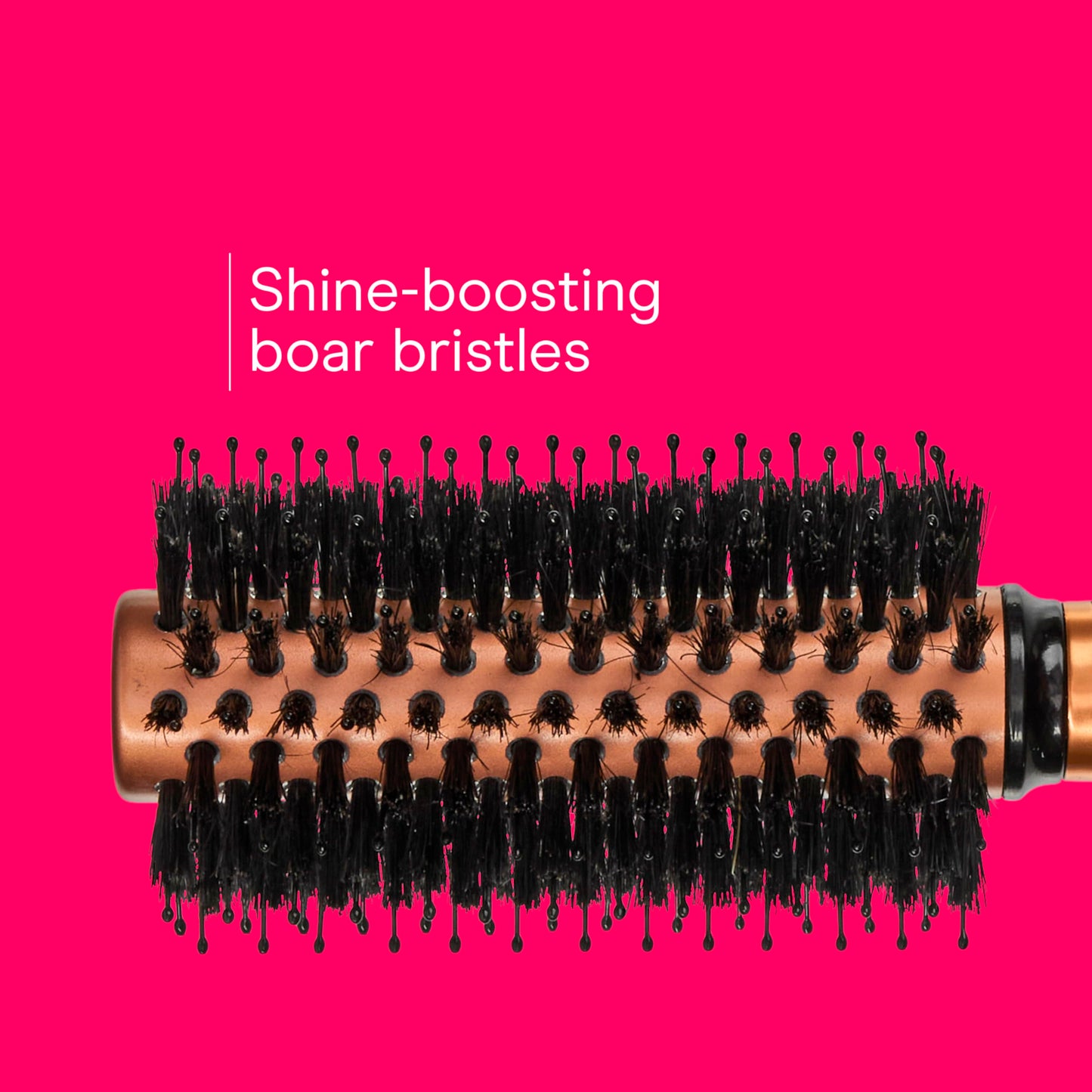 Conair copper collection quick blow dry small round brush showing full length packaging presentation.