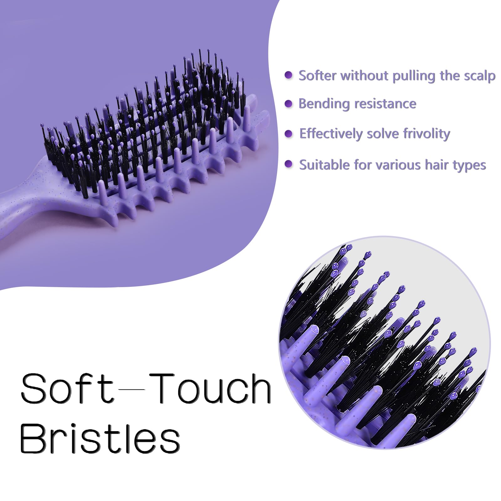 Tcsxady curl defining brush showing ergonomic handle design