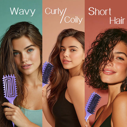 Top view of Tcsxady brush for wet and dry hair