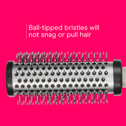 Packaging of the authentic USA imported Conair professional line hairbrush for medium and long hair lengths.
