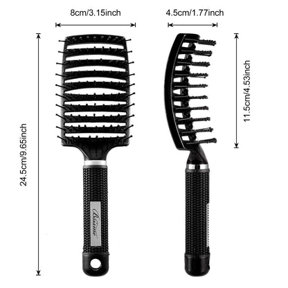 Bsisme hair brush hanging storage feature with magnetic attachment