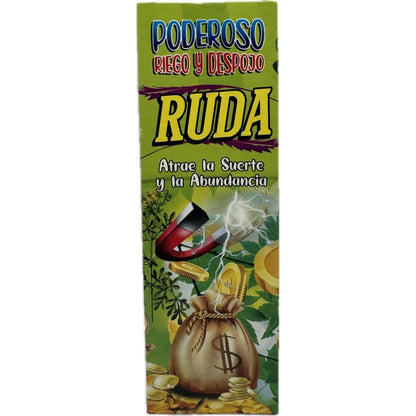 Green spiritual cleansing liquid bottle in hand