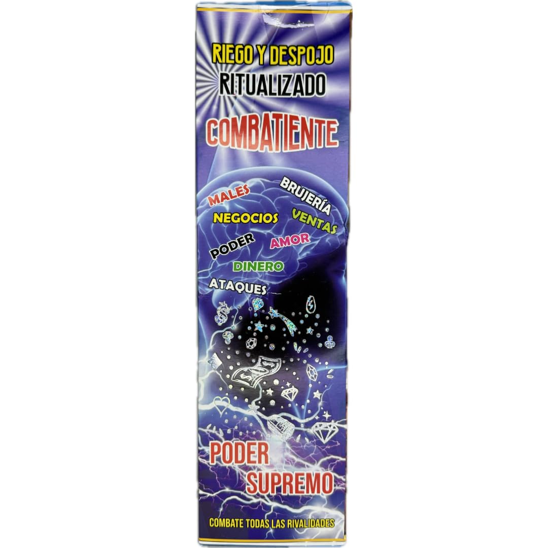 Combatiente esoteric spiritual cleansing bath bottle label