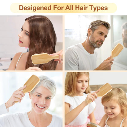 Arshray hair brush being used for gentle scalp massage